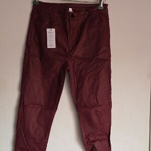 Women's Burgundy Straight Leg Pants